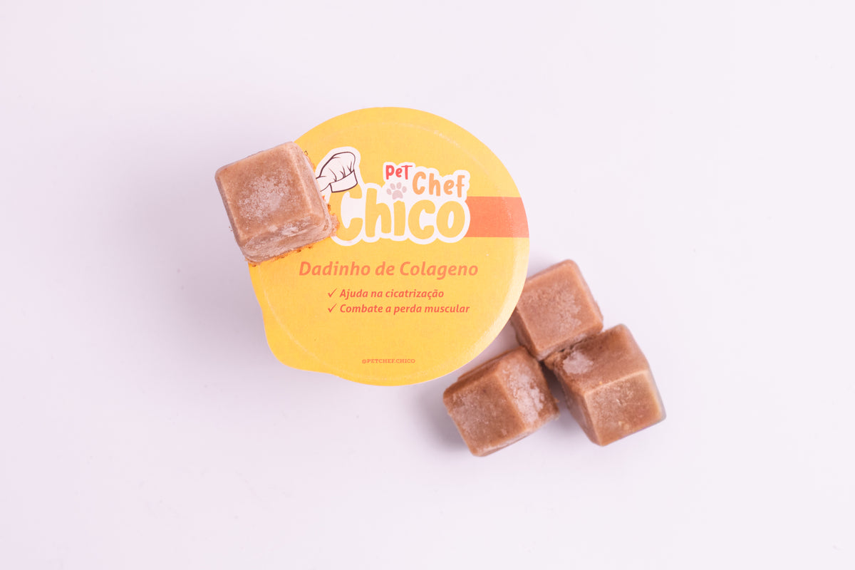 Dadinho de Colágeno (caldo de ossos) - Petisco Natural para Cães e Gatos