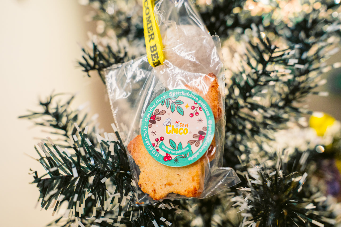 Mimos de Natal - Enfeite comestível Biscoito de árvore