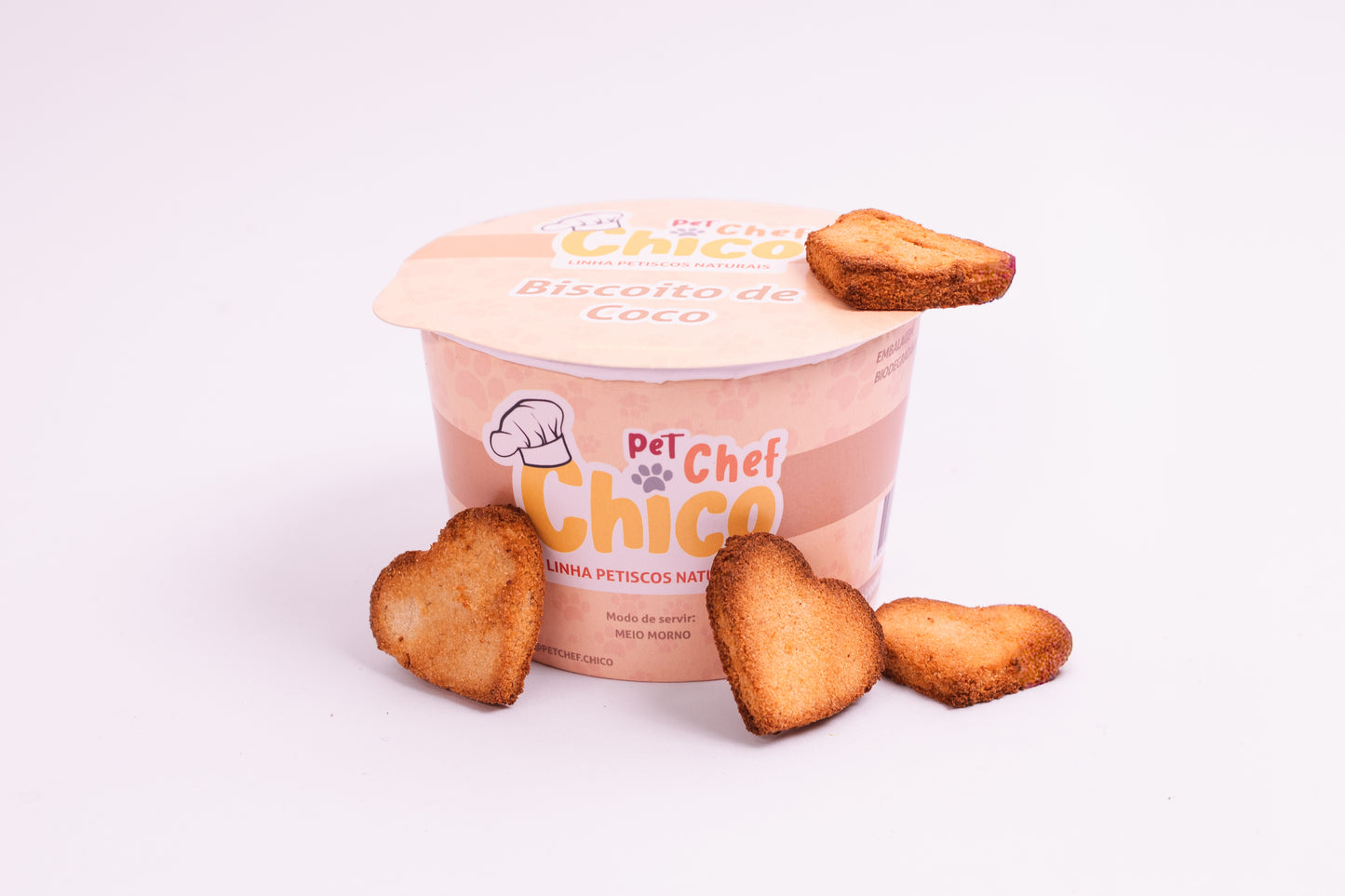 Biscoito de Coco - Petisco Natural para Cães e Gatos