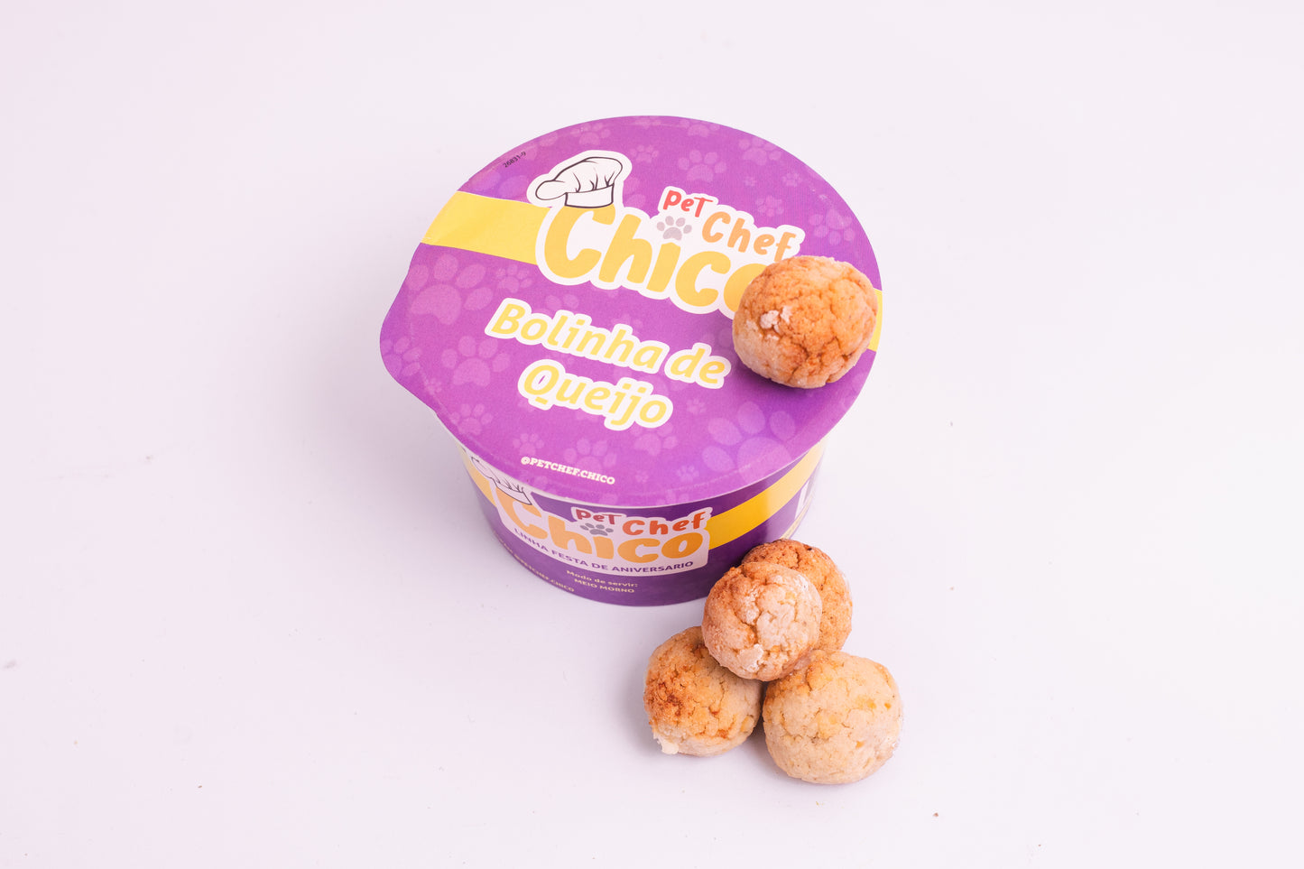 Bolinha de Queijo -  Petisco Natural para Cães e Gatos  - 10 unidades
