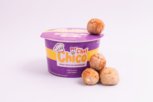 Bolinha de Queijo -  Petisco Natural para Cães e Gatos  - 10 unidades