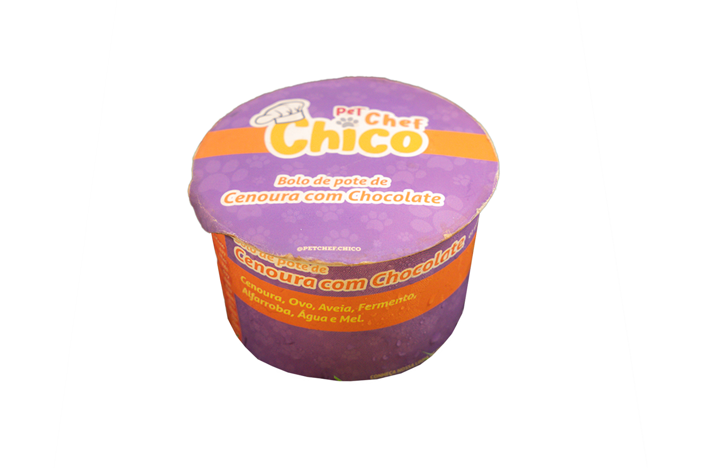 Bolo de Cenoura c/ Chocolate -  Petisco Natural para Cães e Gatos