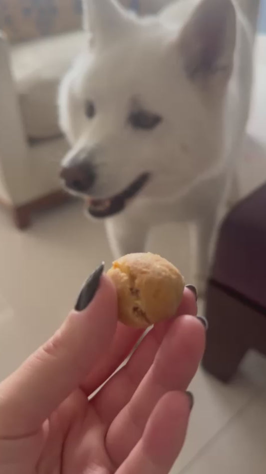 Bolinha de Queijo -  Petisco Natural para Cães e Gatos  - 10 unidades